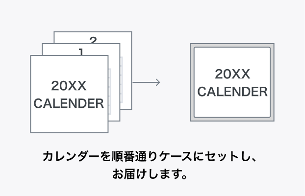 卓上カレンダー紙ケース スクエア 3