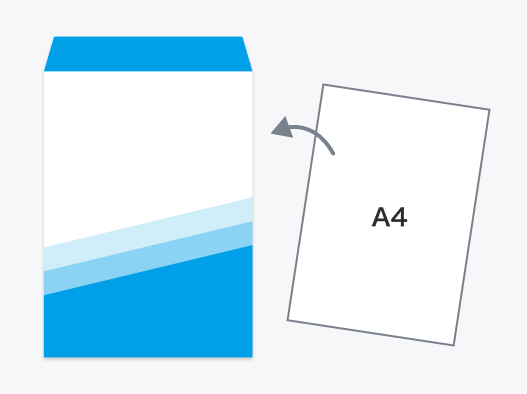 A4書類を折らずにそのまま送れる封筒です。資料送付などにおすすめ。
