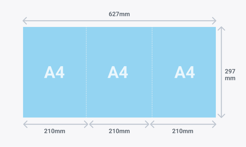 A4仕上がり 展開サイズ