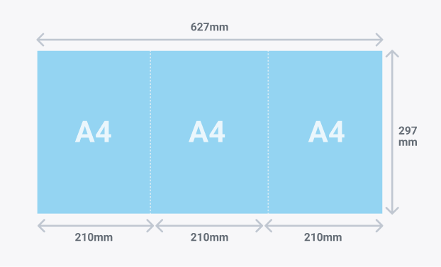 A4仕上がり 展開サイズ