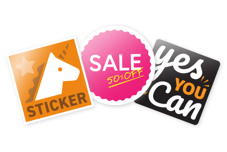 ラクスルで作成できる様々な形状のシール・ステッカー