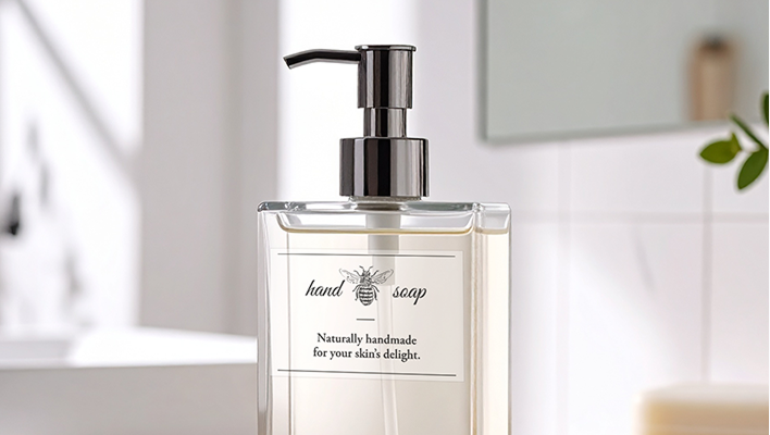 飲料ボトルや透明な容器<br>に貼るラベルとして