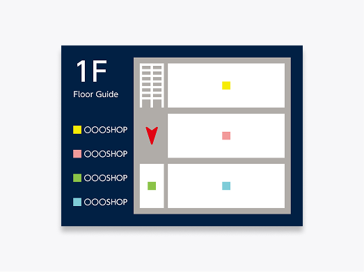 店舗に貼る<br>フロアステッカー