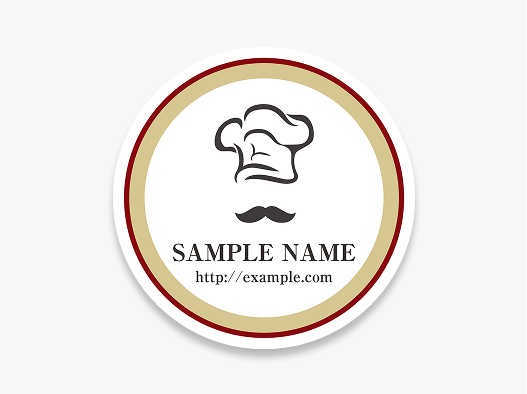 レストランのロゴステッカー