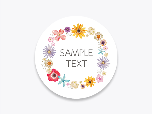 花柄のロゴステッカー