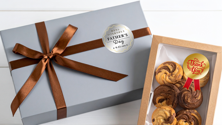 商品に貼る販促用のシールとして