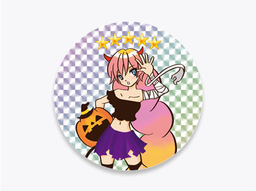 ホログラム風のノベルティシール