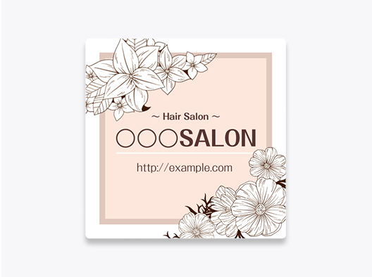 ヘアサロンのノベルティシール