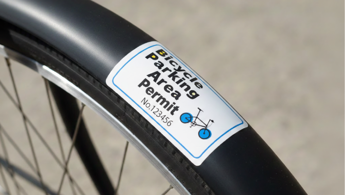自転車に貼るステッカーとして