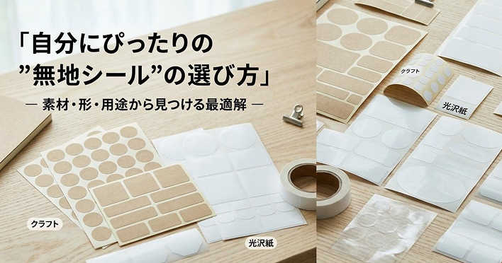 無地シールの選び方|素材・用途・サイズ別のおすすめを紹介