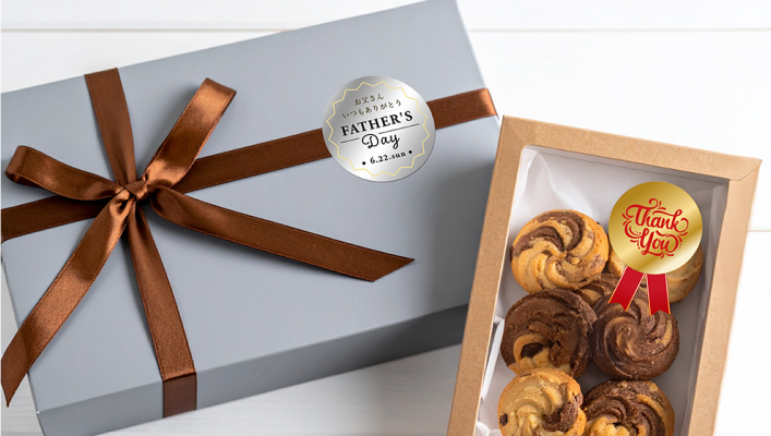 商品に貼る金シール・銀シールに