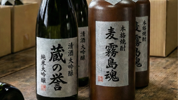 日本酒・焼酎のパッケージシール