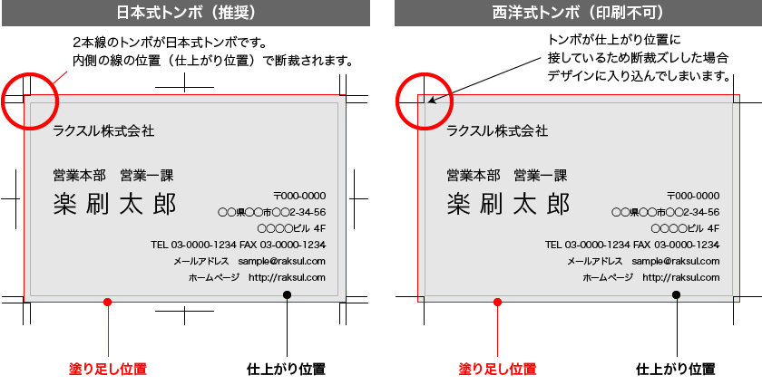 断裁とトンボ ご利用ガイド 印刷のラクスル