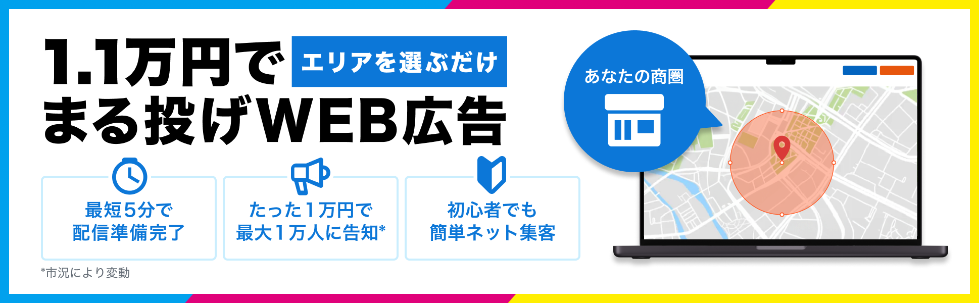 1.1万円で「まる投げWEB広告」