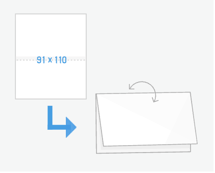 名刺サイズ二つ折り（縦）カード印刷