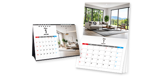 中綴じカレンダー